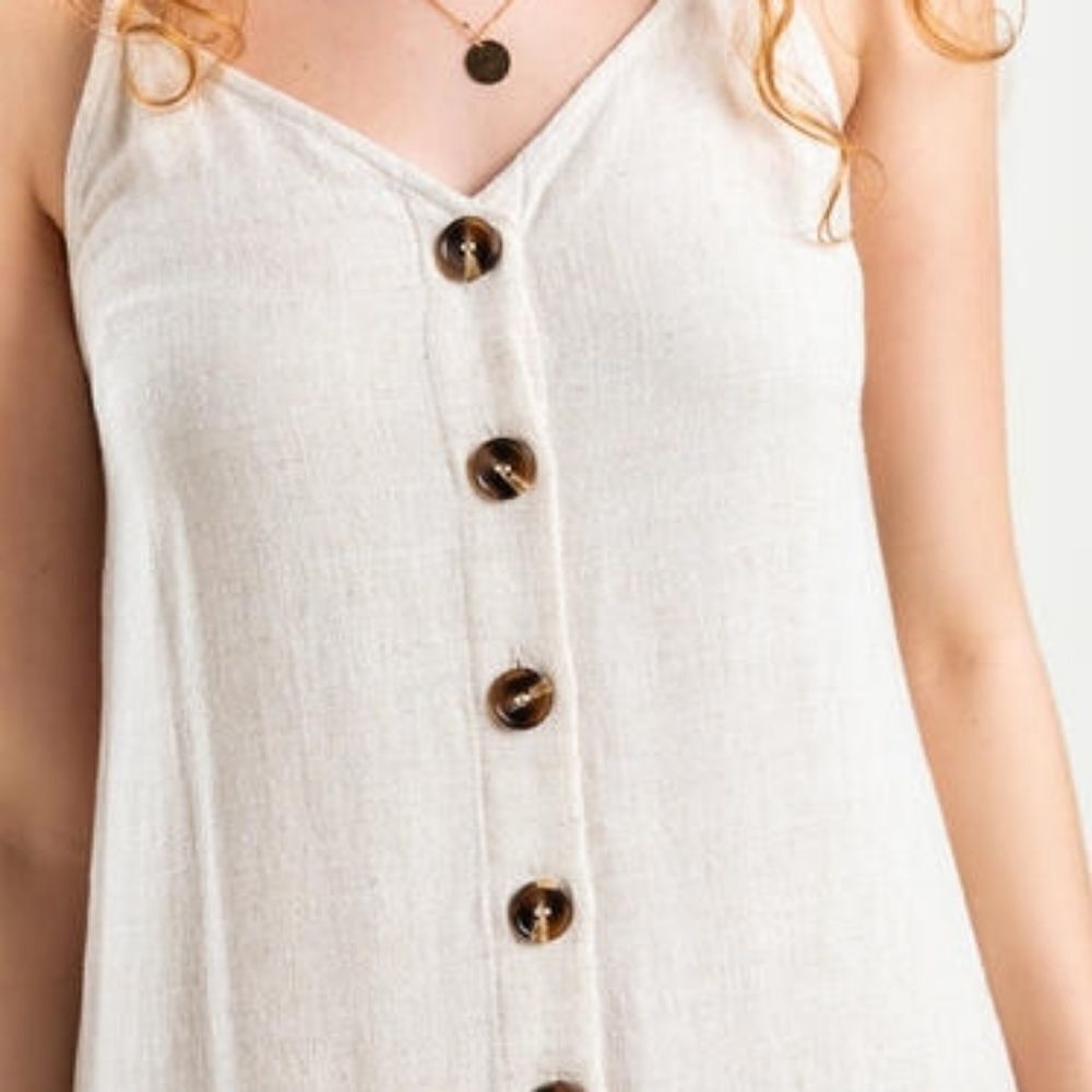 Button front mini dress - Picture 5 of 7